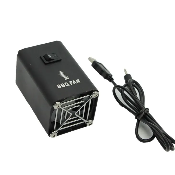 Нов дизайн Електрически квадратен вентилатор за барбекю 5V Вентилатор за запалване на барбекю Инструмент за вентилатор с USB линия FD315A(S)